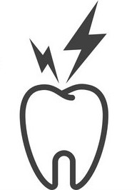tooth icon with thunderbolts